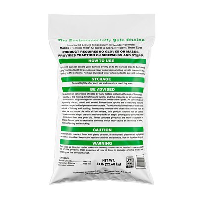 Scotwood Industries Traction Melt Ice Melt Crystals, 50 lbs. Bag (SWO50BTM)