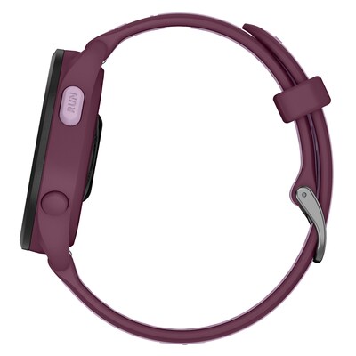 Garmin Forerunner 165 Smartwatch, GPS, 43mm, Berry & Lilac Silicone Band (010-02863-33)