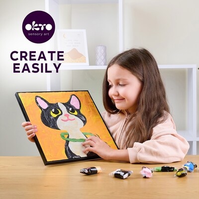 OKTO Clay-by-Number Cat Air-Dry Clay Art Kit, 17/Set (OKT20036)