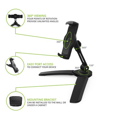 Kanto Universal Phone and Tablet Stand with Mounting Brackets, Black (DS150)