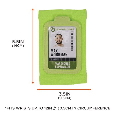 Ergodyne Squids 3388 Armband ID Badge Holder, Lime (19962)