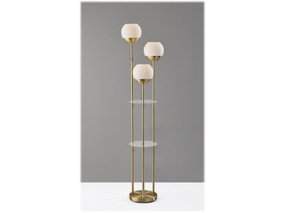 Adesso Bianca 63 Antique Brass Floor Lamp with 3 Globe Shades (4023-21)