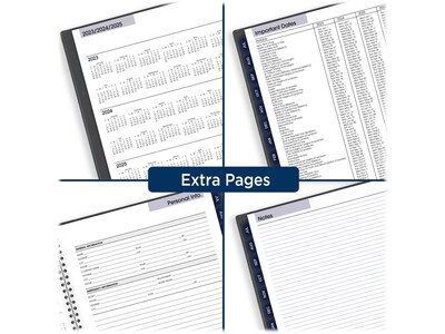 2023-2024 AT-A-GLANCE DayMinder 9.25" x 11.13" Academic Weekly & Monthly Planner, Charcoal (AYC545-45-24)