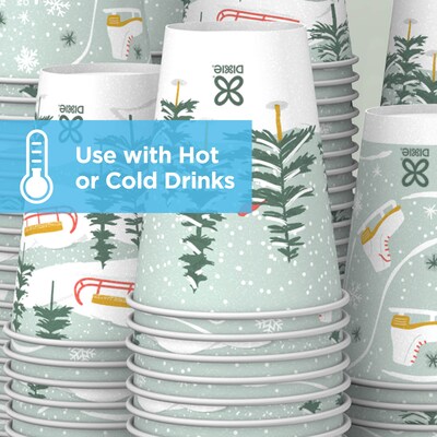 Dixie PerfecTouch Winter Fun Paperboard Hot Cups, 12 oz., 25/Pack (5342DX94BX)
