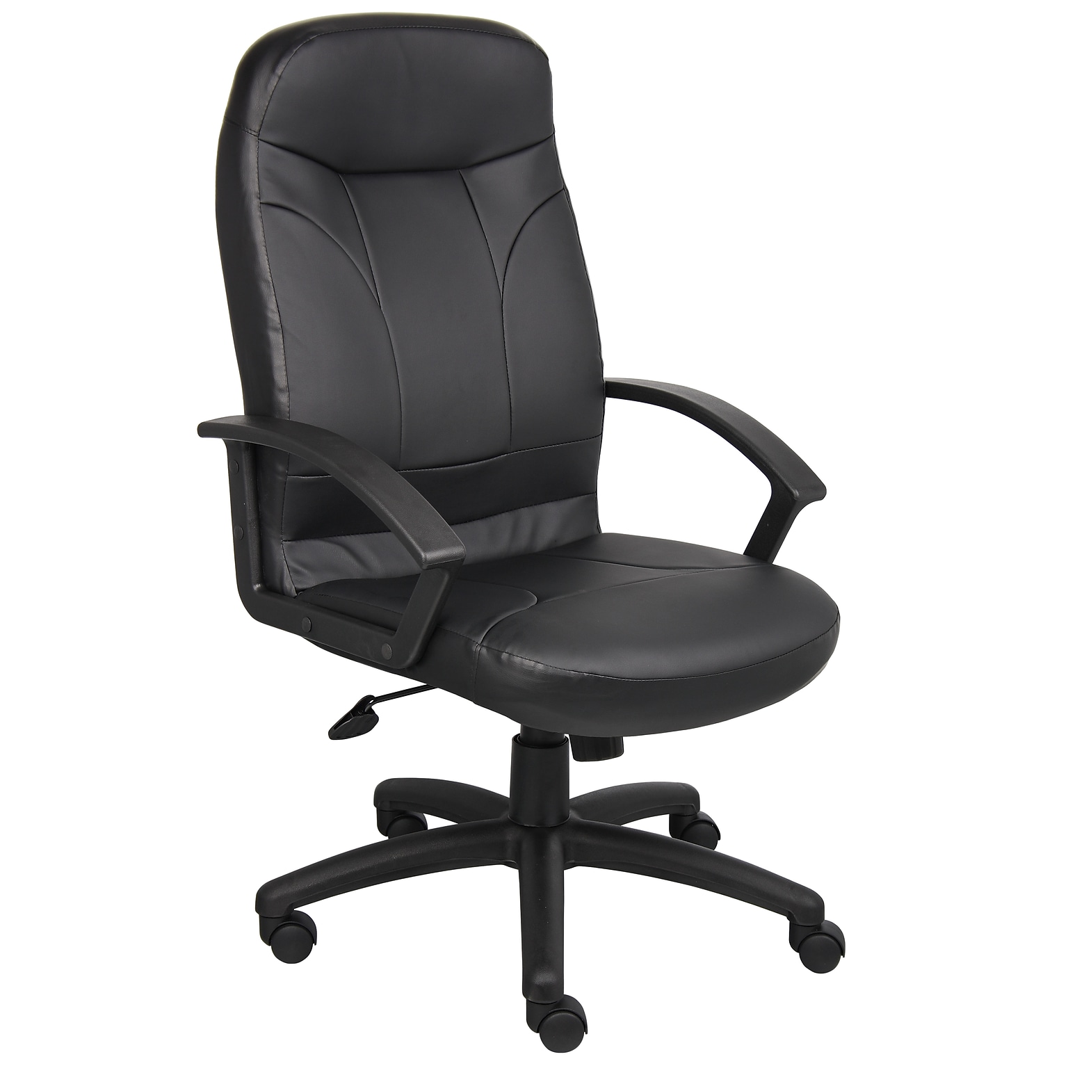 Boss High Back LeatherPlus Chair, Black (B8401)