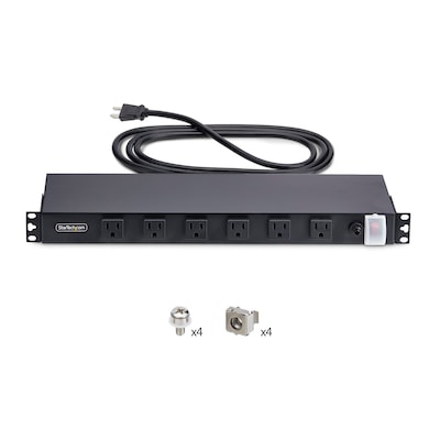 StarTech Rack PDU 120V Rack Power Distribution Unit, 12-Outlet, 1U Rack-Mount (1215B8H-RACK-PDU-RA)
