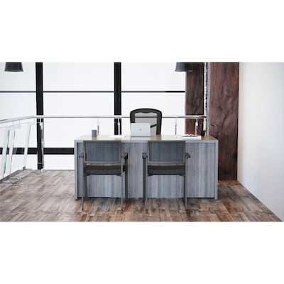 Lorell Essentials Series 70.9" W Rectangular Desk Shell, Weathered Charcoal (LLR69550)