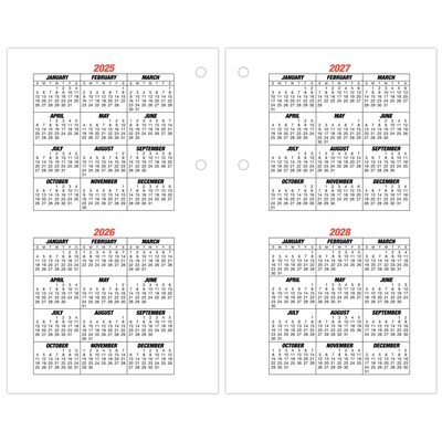 2026 AT-A-GLANCE Burkhart's Day Counter 7.5" x 4.5" Daily Calendar Refill Pages, White/Black (E712-50-26)