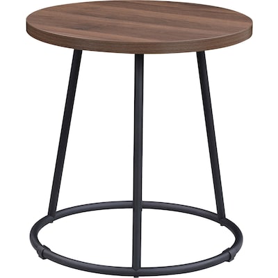 Lorell Accession 19 D Laminate Round End Table, Walnut (LLR16261)
