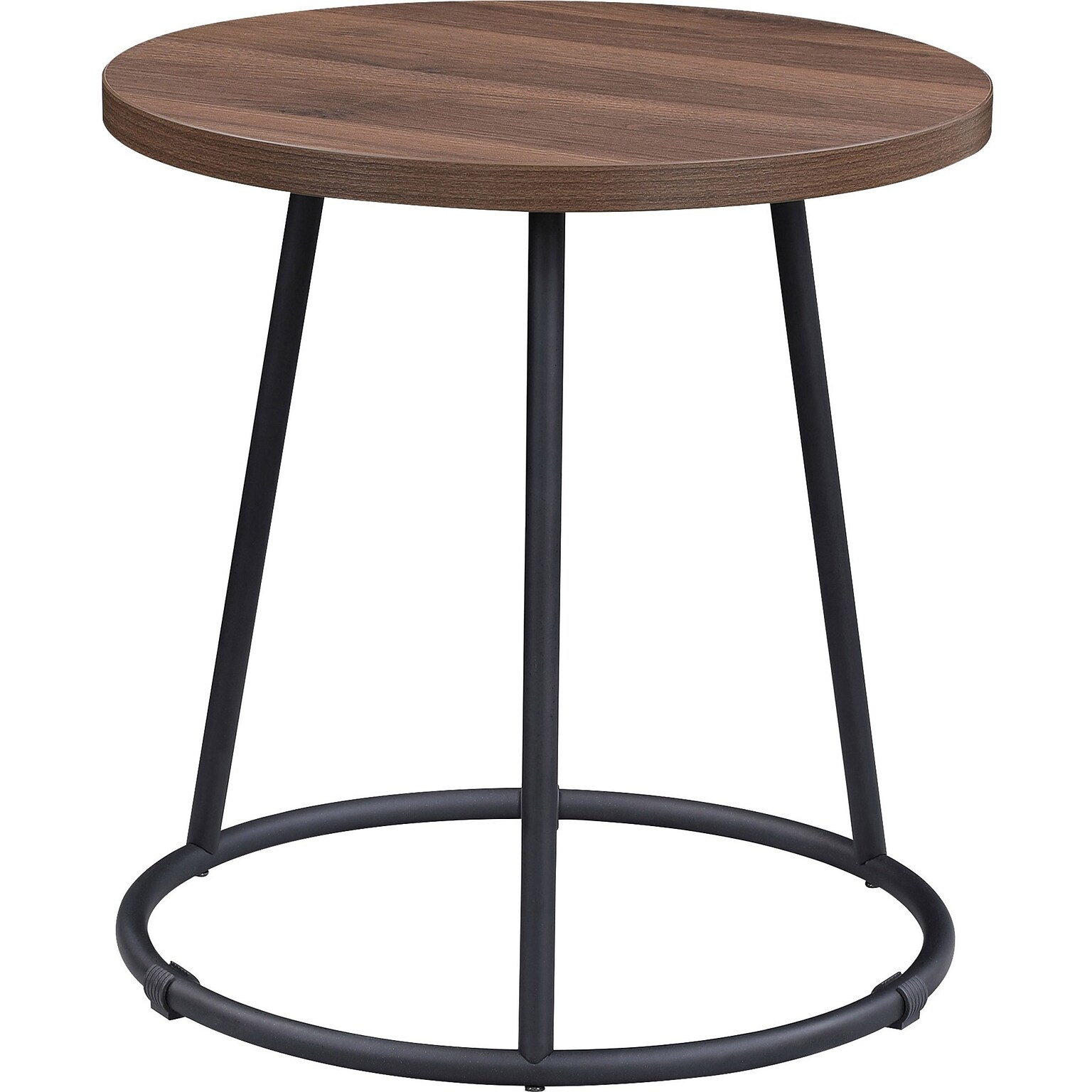 Lorell Accession 19 D Laminate Round End Table, Walnut (LLR16261)