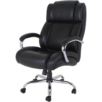 Lorell UltraCoil Comfort Big & Tall Chair, 500 lb. Capacity, Black (LLR99845)
