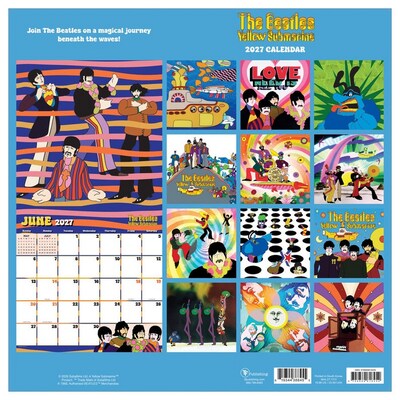 2027 TF Publishing The Beatles: Yellow Submarine 12" x 12" Monthly Wall Calendar, Multicolored (27-1113)