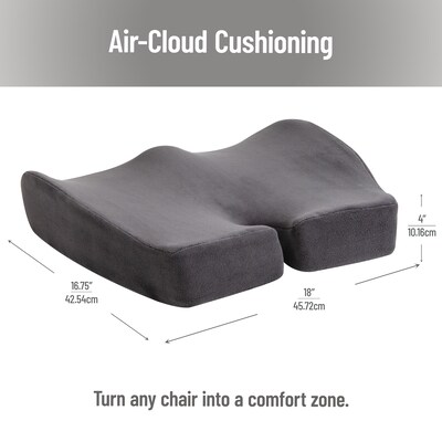 Mind Reader Memory Foam Office Chair Ergonomic Orthopedic Cushion, Gray (ORTHOCUSH-GRY)