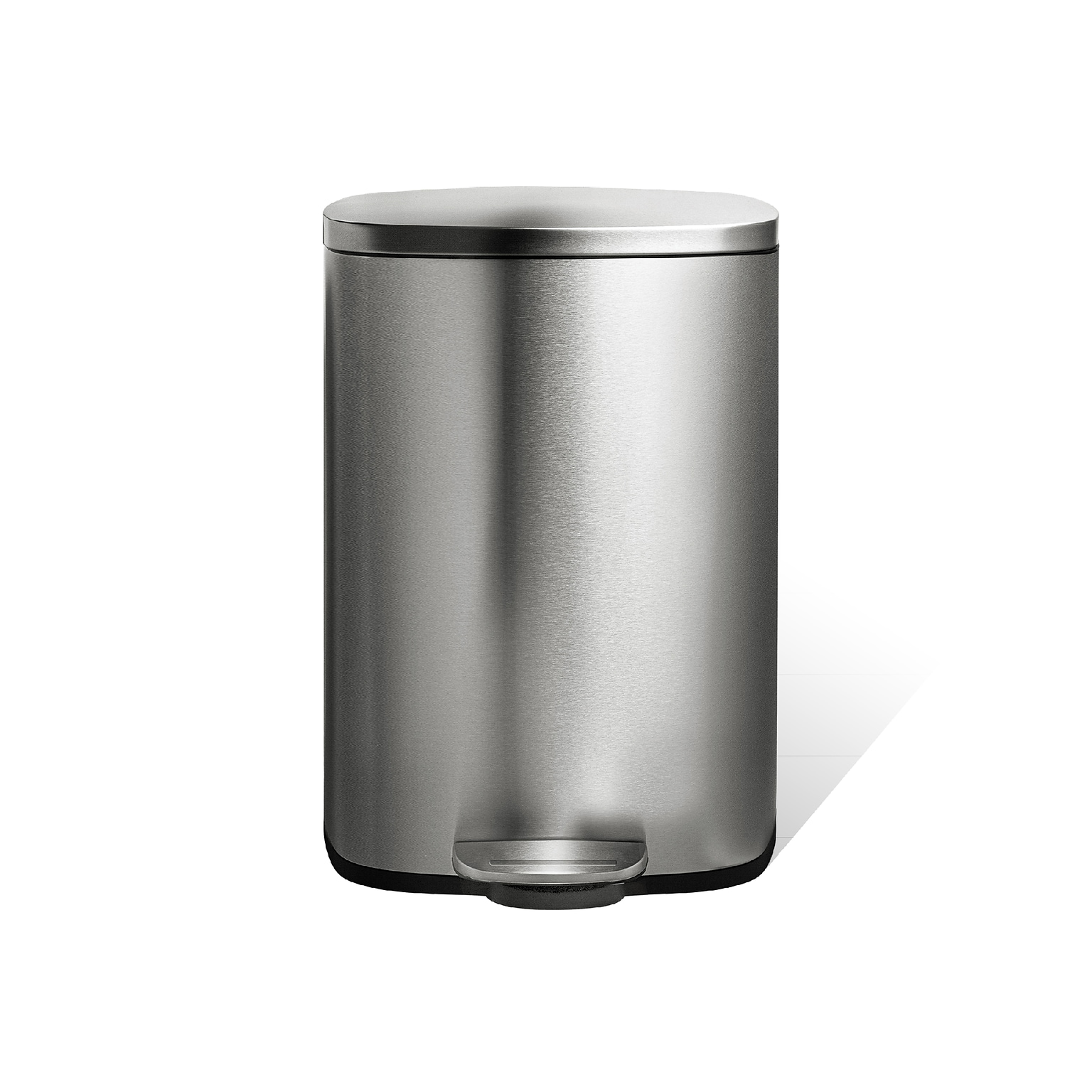 NineStars Stainless Steel Indoor Step-On Trash Can, 13.2 Gallons, Silver (SOT-50-8)
