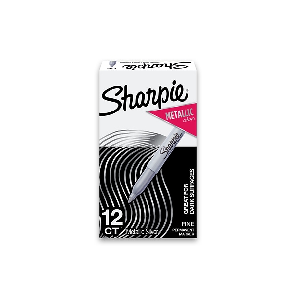 Sharpie Metallic Fine Point Permanent Markers, 3 Markers, Colored (1823815)  for sale online