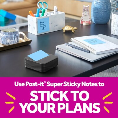 Post-it Pop-up Wave Design Dispenser for 3" x 3" Notes, Black (WAVE-330-BKVP)