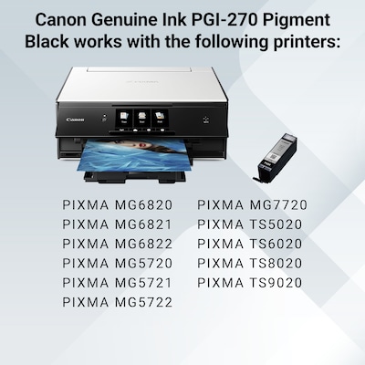 Canon 270 Pigment Black Standard Yield Ink Cartridge (0373C001)