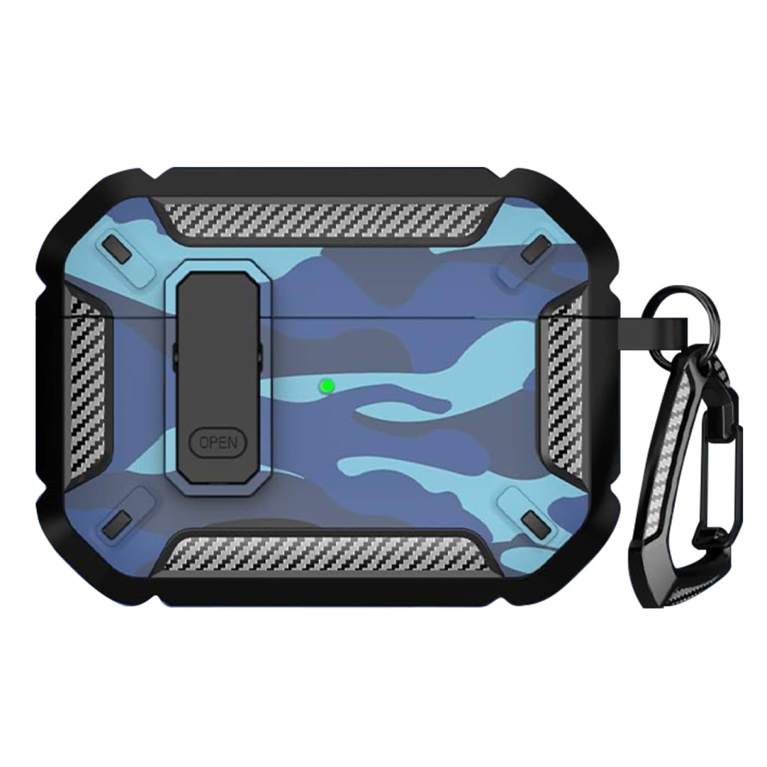 SaharaCase Raider Series Heavy Duty Secure Lock Case for Airpods Pro 3, Shock Absorbing Corners, Camo Blue (HP00222)