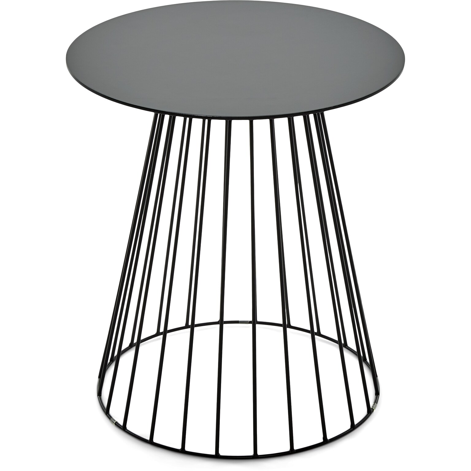 Adore Decor Element Round Side Table, Black (FETELEBLKC01)