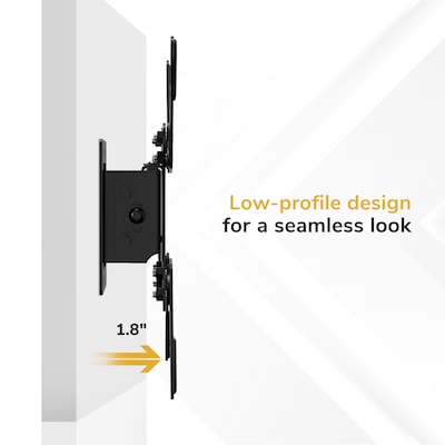 Mount-It! Low-Profile Tilting TV Wall Mount for 24" to 43" TVs, Holds Up to 33 lbs., Black (MI-6524XL)