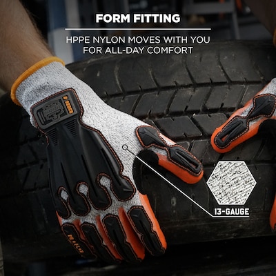 Ergodyne ProFlex 922CR Nitrile Cut-Resistant Gloves, XL, A3 Cut Level, Gray (17093)
