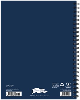 2026 Willow Creek Bluesy Floral 6.5 x 8.5 Weekly & Monthly Planner, Paperboard Cover (56653)