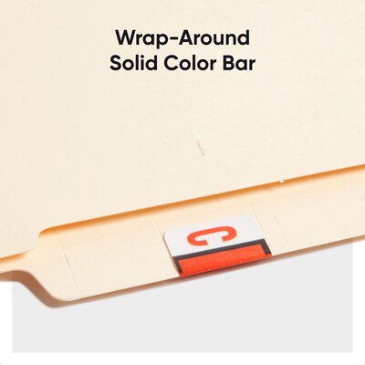 Smead BCCR Color Coded Alphabetic Labels, C, Dark Orange, 500/Roll (67073)