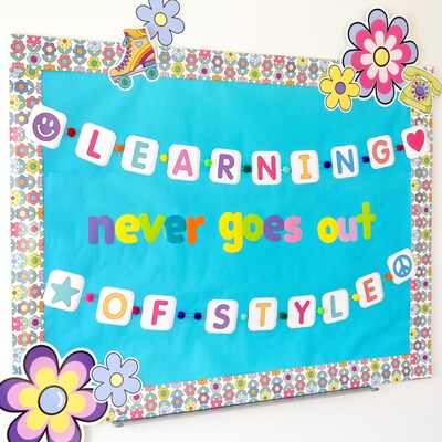 Carson-Dellosa Happily Ever Elementary Retro Remix Jumbo Flower Cutouts (120655)