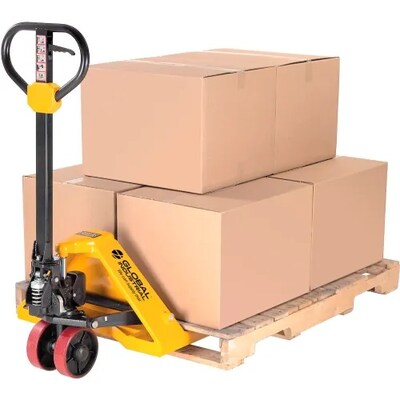 Global Industrial Industrial Duty Manual Pallet Jack, 5500 lb. Capacity, 21"W x 48"L Forks (251784)