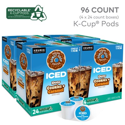 The Original Donut Shop Iced Duos Cookies + Caramel Iced Coffee Keurig® K-Cup® Pods, Medium Roast, 9