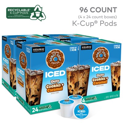 The Original Donut Shop Iced Duos Cookies + Caramel Iced Coffee Keurig® K-Cup® Pods, Medium Roast, 96/Carton (5000373021CT)