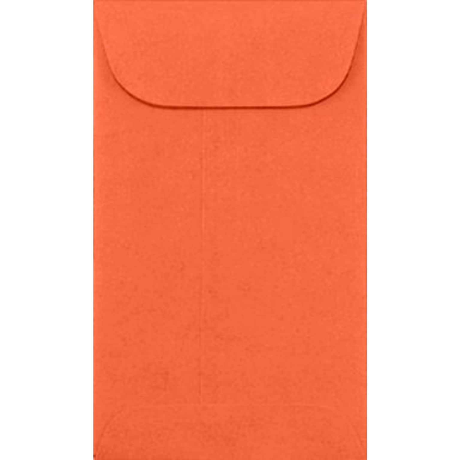 LUX #5 1/2 Coin Envelopes (3 1/8 x 5 1/2) 250/Box, Bright Orange (512CO-BO-250)