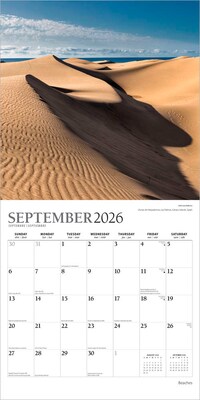 2026 Plato Beaches 12" x 12" Monthly Wall Calendar (9798330706754)