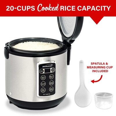 Brentwood 2.5 Quart Slow Cooker, Stainless Steel/Black (RC-5110DS)