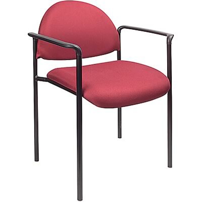 Boss® B9501 Series Fabric Stacking Chairs With Arms; Burgundy