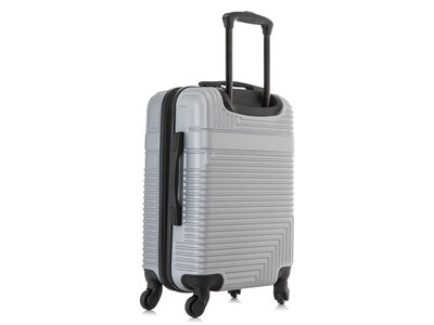 InUSA Resilience 23.65" Hardside Carry-On Suitcase, 4-Wheeled Spinner, Silver (IURES00S-SIL)