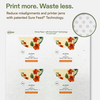 Avery Square Laser/Inkjet Multipurpose Labels, 2-3/4" x 2-3/4", Off-White (240/Box)