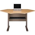 Bush Business Furniture Cubix Series Open-Office System in Light Oak Finish, 42 Corner Desk, Installed (WC64342FA)
