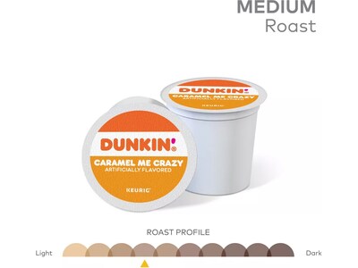 Dunkin' Caramel Me Crazy Coffee Keurig® K-Cup® Pods, Medium Roast, 22/Box (5000364900)