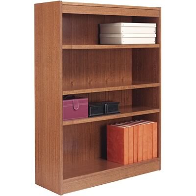 Alera® Square Corner Bookcase in Medium Oak Finish; 4-Shelves