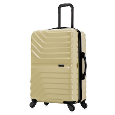 InUSA Aurum 25.98 Hardside Suitcase, 4-Wheeled Spinner, TSA Checkpoint Friendly, Champagne (IUAUR00M-CHA)