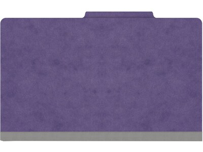 Medical Arts Press Pressboard Classification Folder, 1 Divider, 2" Expansion, Legal Size, Purple, 10/Box (DV-T52-14-3PRP)