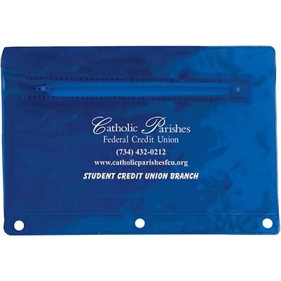 Custom Printed School Pouch; Translucent
