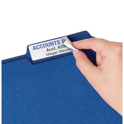 Avery Sure Feed Laser/Inkjet Extra Large File Folder Labels, 15/16" x 3-7/16", White, 450 Labels/Pack (8425)