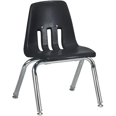Virco® 12H One-Piece Ventilated Plastic Stack Chairs; Black