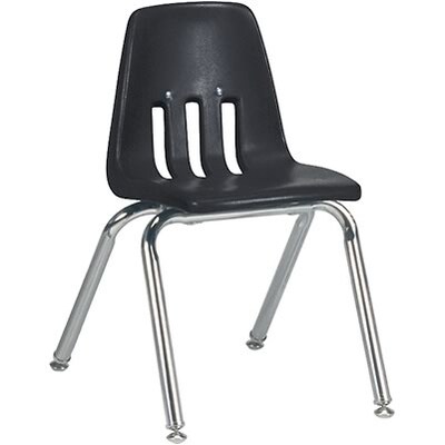Virco® 14H One-Piece Ventilated Plastic Stack Chairs; Black