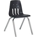 Virco® 16H One-Piece Ventilated Plastic Stack Chairs; Black