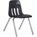 Virco® 18H One-Piece Ventilated Plastic Stack Chairs; Black