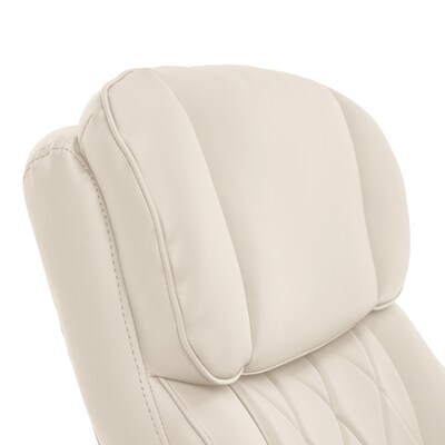 La-Z-Boy Sutherland Ergonomic Bonded Leather Swivel Computer and Desk Chair, Ivory (CHR10048C)