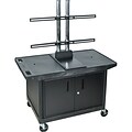 Luxor® Flat Panel LCD Screen Cart with Storage Cabinet